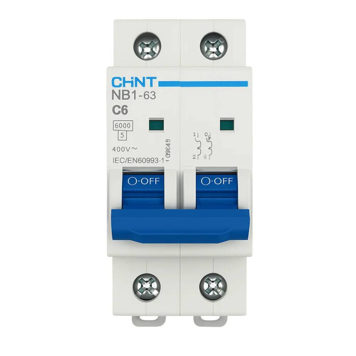 Chint nb1-63 interruttore magnetotermico 2 poli modulabile per impianti civili *** ampere 6 ampere, confezione 1
