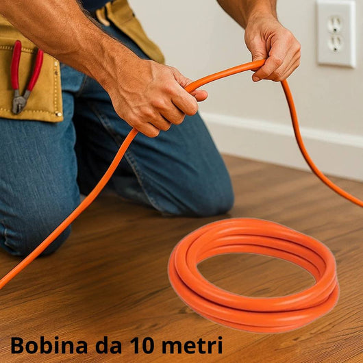 Elettroutensile cavo multipolare flessibile antifiamma arancio gommato per impianti *** lunghezza metri 10, sezione c...