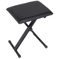Panca per Pianoforte Imbottita Altezza Regolabile Pieghevole Antiscivolo, Nero, 39x29x47cm