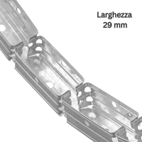 Guida profilo in lamiera zincata flessibile per strutture curve 1,5 m *** misure 29 x 29 x 29 mm, confezione 1