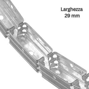 Guida profilo in lamiera zincata flessibile per strutture curve 1,5 m *** misure 29 x 29 x 29 mm, confezione 1