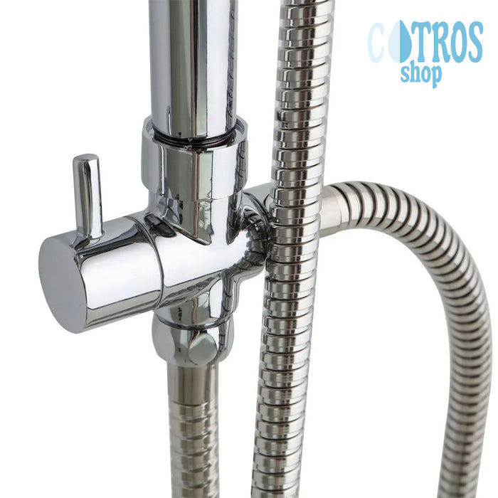 Deviatore colonna doccia ottone cromato universale cromato adattatore