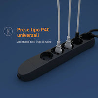 Bticino 3682g multipresa poker grigia 5 prese universali 2p+t 10/16a 250v