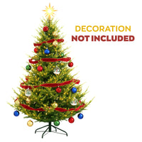 Rockfeller - Albero di Natale Tradizionale con 700 Luci LED in PE e PVC Ø135x180H cm, 1248 Punte