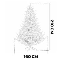 Rockfeller - Albero di Natale Tradizionale con 1000 Luci LED in PE e PVC Ø160x210H cm, 2184 Punte
