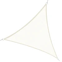 Tenda a vela Tendone parasole triangolare in poliestere (colore: bianco, dimensione: 6x6x6m)