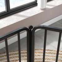 Recinto per Cani a 6 Pannelli Modulabili da Interno ed Esterno, in Acciaio, 164x83x80 cm, Nero