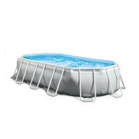26796NP - Piscina Prisma Ovale 503X274X122 Cm Con Pompa Filtro, Scaletta Doppia, Telo Base, Copertura