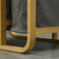 Cesto per Biancheria Cesto per Biancheria Cesto per Biancheria Cesto per Biancheria in Bambù 3 Cesti, 49 L x 33 P x 70 H cm Grigio