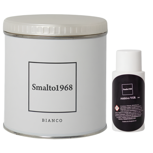 Smalto1968 base acqua vgr piastrelle ceramiche supporti difficili l 0.5 *** colore- bianco, confezione 1