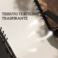 Set 2 Sedie Sdraio a Gravità Zero Pieghevoli con Schienale Regolabile e Tavolino, Beige