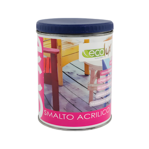 Ecolux smalto satinato acrilico ecologico per legno e metallo *** formato 750 ml, colore- cobalto, confezione 1