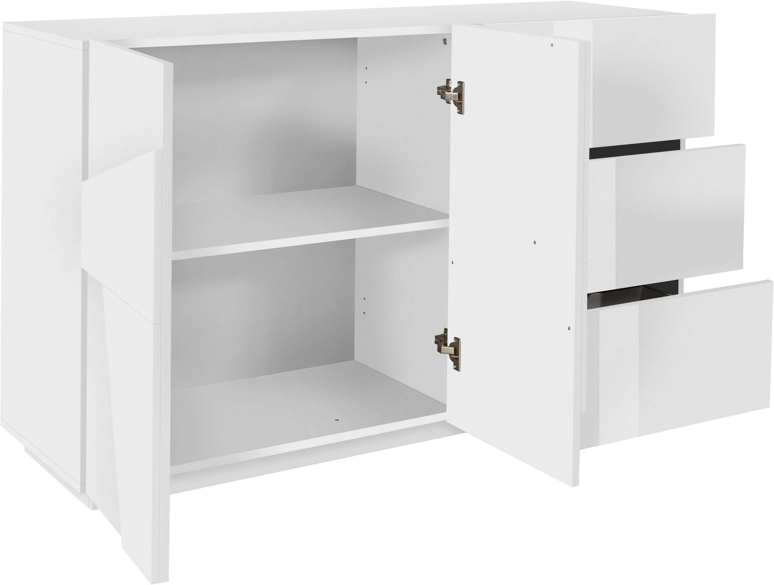 Mobile PING L 142.9 x H 86 x P 44.2 cm colore bianco lucido