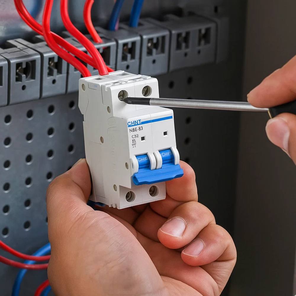 Chint nb1-63 interruttore magnetotermico 2 poli modulabile per impianti civili *** ampere 32 ampere, confezione 1