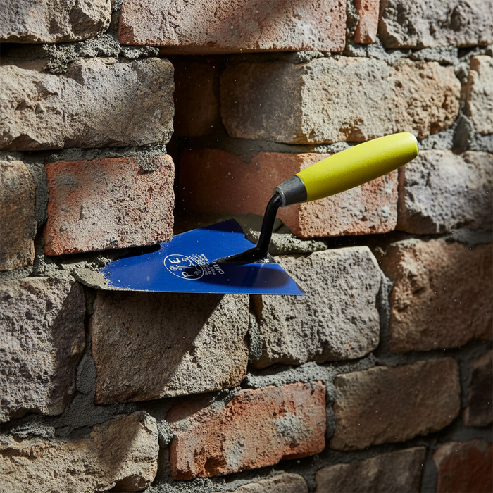 Cazzuola ancora a punta tonda 20 cm con manico in gomma