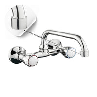 Rubinetto a muro up canna alta in ottone cucina con erogazione orientabile *** confezione 1