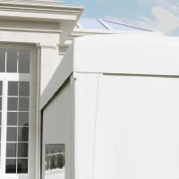 Gazebo 3x3 m Pieghevole e Impermeabile con Pannelli Laterali, in Acciaio e tessuto Oxford, Bianco