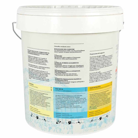 Italia colorpaint favignana rasato acrilsilossanico elastomerico termoriflettente *** tinta bianco, contenuto kg 8, c...