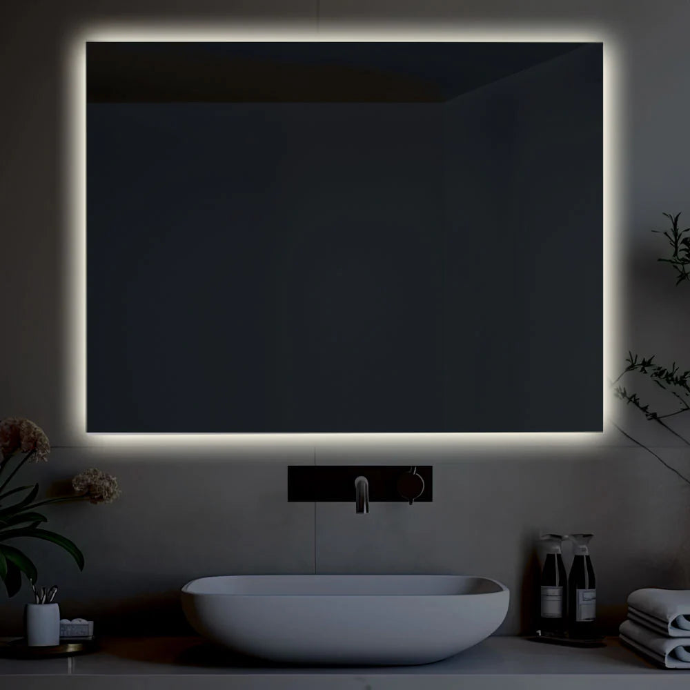 Specchio da bagno retroilluminato reversibile AURORA LED 70x80