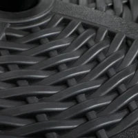 Base per Ombrellone da Giardino Rotonda Effetto Rattan Ø45cm Peso da 9.5kg, Nero