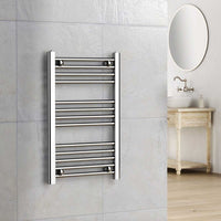 Termoarredo cromato bagno in acciaio calorifero termosifone scaldasalviette *** misure h680xl500xi450 14 tubi, pezzi 1