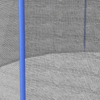 Rete di Protezione per Trampolini a 6 Pali con Ingresso con Cerniera, in PE, Ø244x180 cm, Nero e Blu