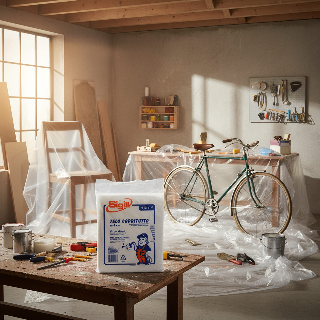 Telo copritutto trasparente multiuso 4x4 metri