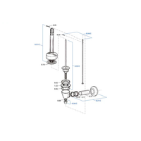 Batteria its fait 8.00 cromo meccanismo scarico wc