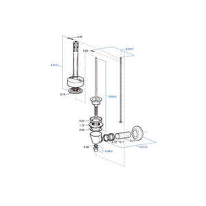 Batteria its fait 8.00 cromo meccanismo scarico wc