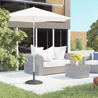 Base per Ombrellone in Resina 19kg con Decorazioni e Accoppiatore, Antiruggine, Φ54.5cm, Bronzo