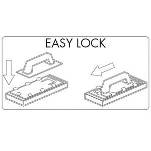 Impugnatura attacco rapido easy lock 24x10 cm frattazzi spugna