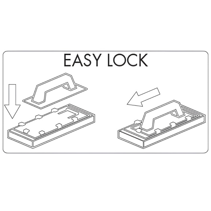 Impugnatura attacco rapido easy lock 24x10 cm frattazzi spugna