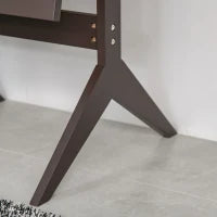 Specchio da Terra Grande con Inclinazione Regolabile per Camera da Letto, 47L x 46l x 148H cm, in Legno, Marrone Scuro