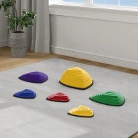 Set di 6 pietre di equilibrio, design antiscivolo, per interni ed esterni, impilabile, Multicolore