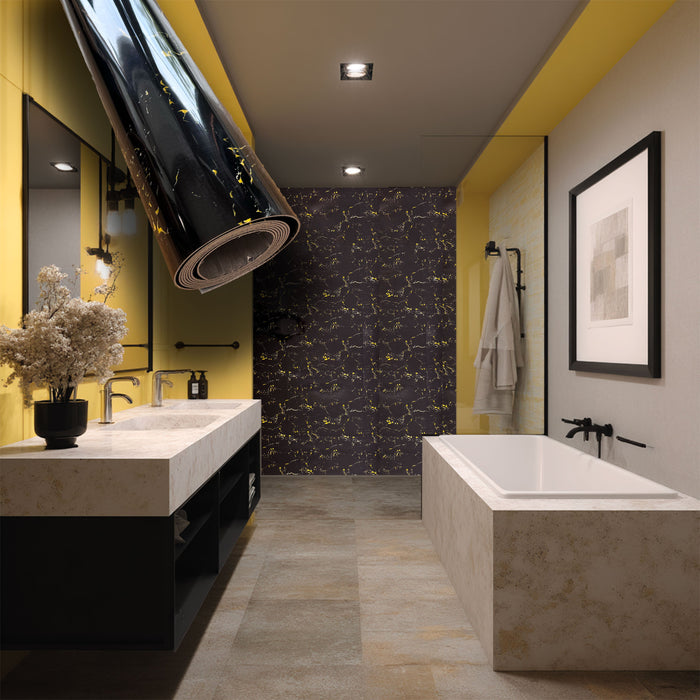 Rotolo da 3,6mq Rivestimento AUTOADESIVO in SXP thermo/acustico MARMO LUCIDO HI-RES 1200x3000x2,5mm HYDRO. Col. 358-70