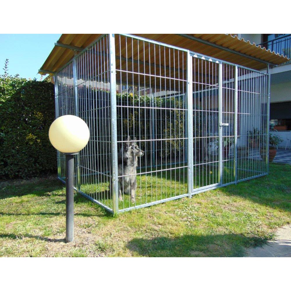 Recinto per cani 3x2 metri con copertura zincatura a caldo viteria compresa