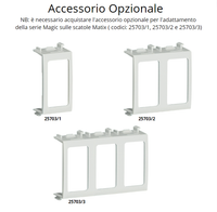 Interruttore unipolare bianco 16 ampere serie bticino magic 5001