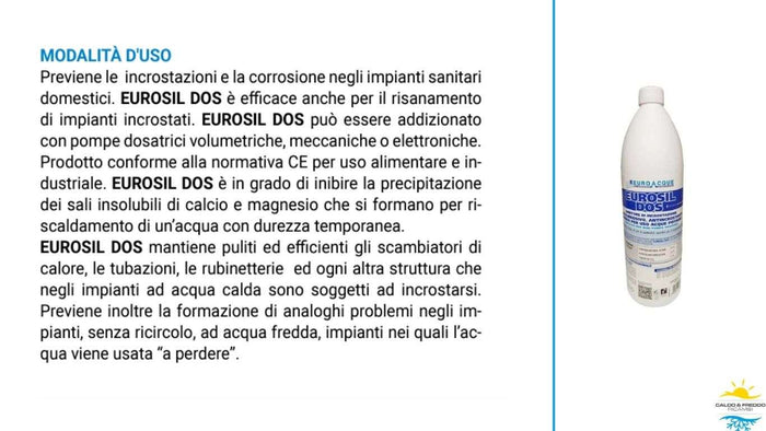 Ricarica per Pompe Dosatrici anticalcare Eurosil 1 Lt.