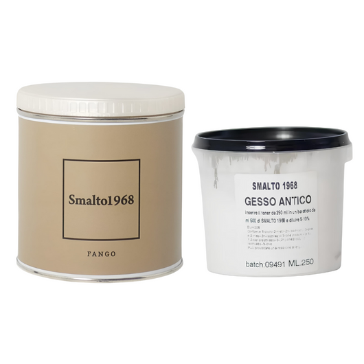 Smalto1968 base acqua gesso antico shabby chic finitura opaca multicolore l 0.5 *** colore- fango, confezione 1