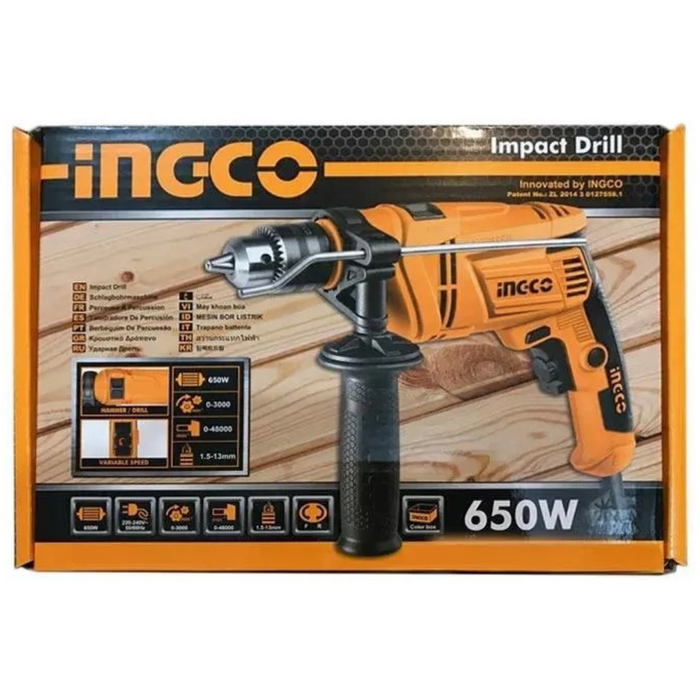 Trapano a percussione 650 watt velocità variabile funzione martello