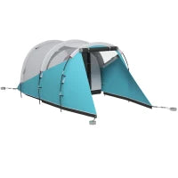 Tenda da Campeggio per 4-5 Persone, con Zone Giorno e Notte Separate, 460L x 260P x 190H cm, Blu