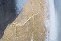 Dipinto Su Tela Grey/Gold cm 80X2,8X100