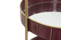 Svuota Tasche Double Glam Bordeaux Cm 36.5X34.5X56.5