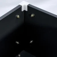 Fioriera da Giardin Rialzata Rettangolare con Foro di Drenaggio in Acciaio Zincato, 100 x 30 x 80 cm, Nero