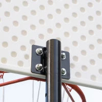 Canestro Basket ad Altezza Regolabile con Base Riempibile e 2 Ruote, in Acciaio, PE e HDPE, 70x45x2 cm