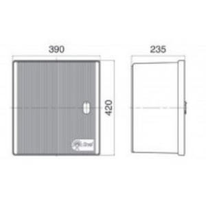 Cassetta contatore enel trifase 2 posti con serratura e chiave