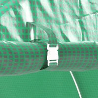 Serra da Giardino a Tunnel 24m² con 16 Finestre, Porta con Zip Avvolgibile, Struttura in Acciaio Zincato, Telo PE, 8L x 3l x 2H m, Verde