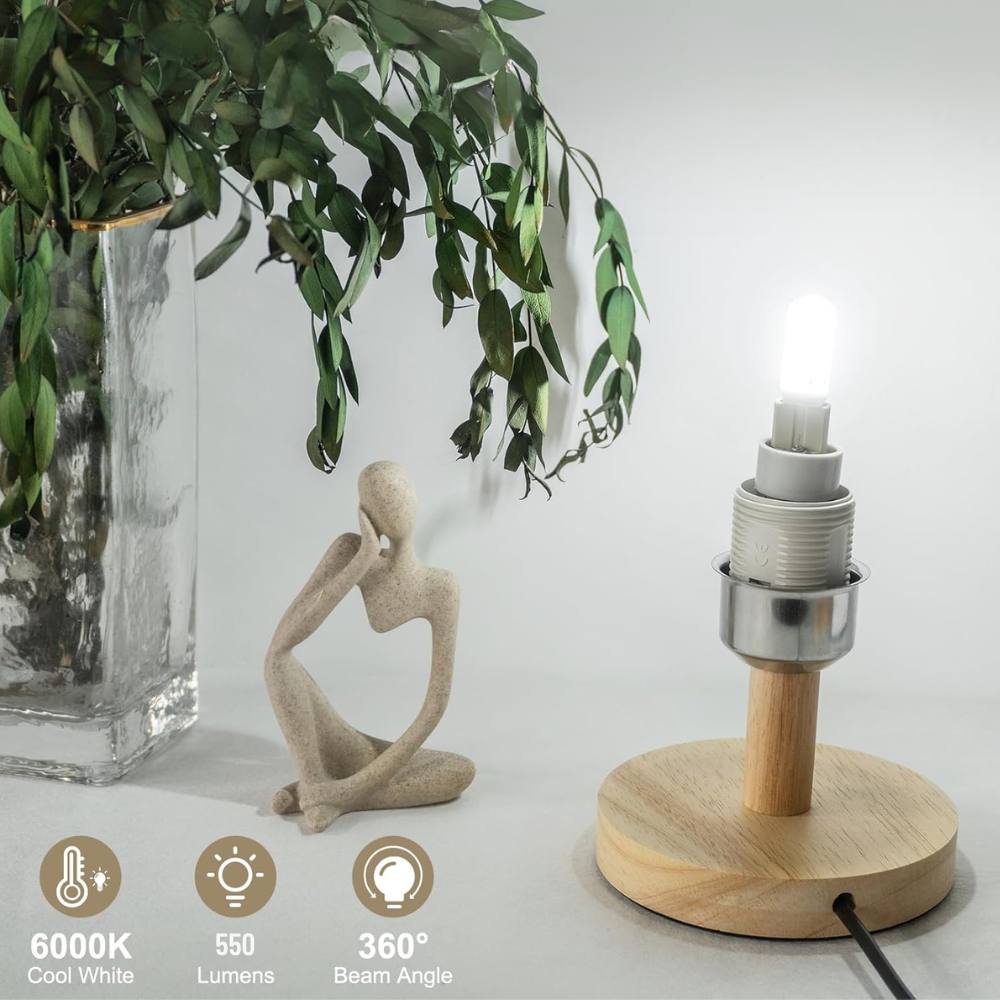 Optonica 1644 lampadina led g9 dimmerabile 6w 6000k luce fredda 550 lm