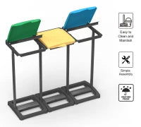 MONGARDI Portasacco-Portarifiuti TRIS Raccolta Differenziata  97 x 36 x 80