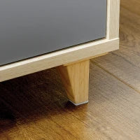 Guardaroba a 2 Ante in Truciolato e MDF con Binario, 3 Ripiani e 2 Cassetti per Soggiorno e Camera, 88.9x50.1x184.5 cm